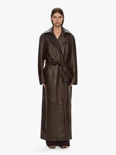 Calais Leather Trench