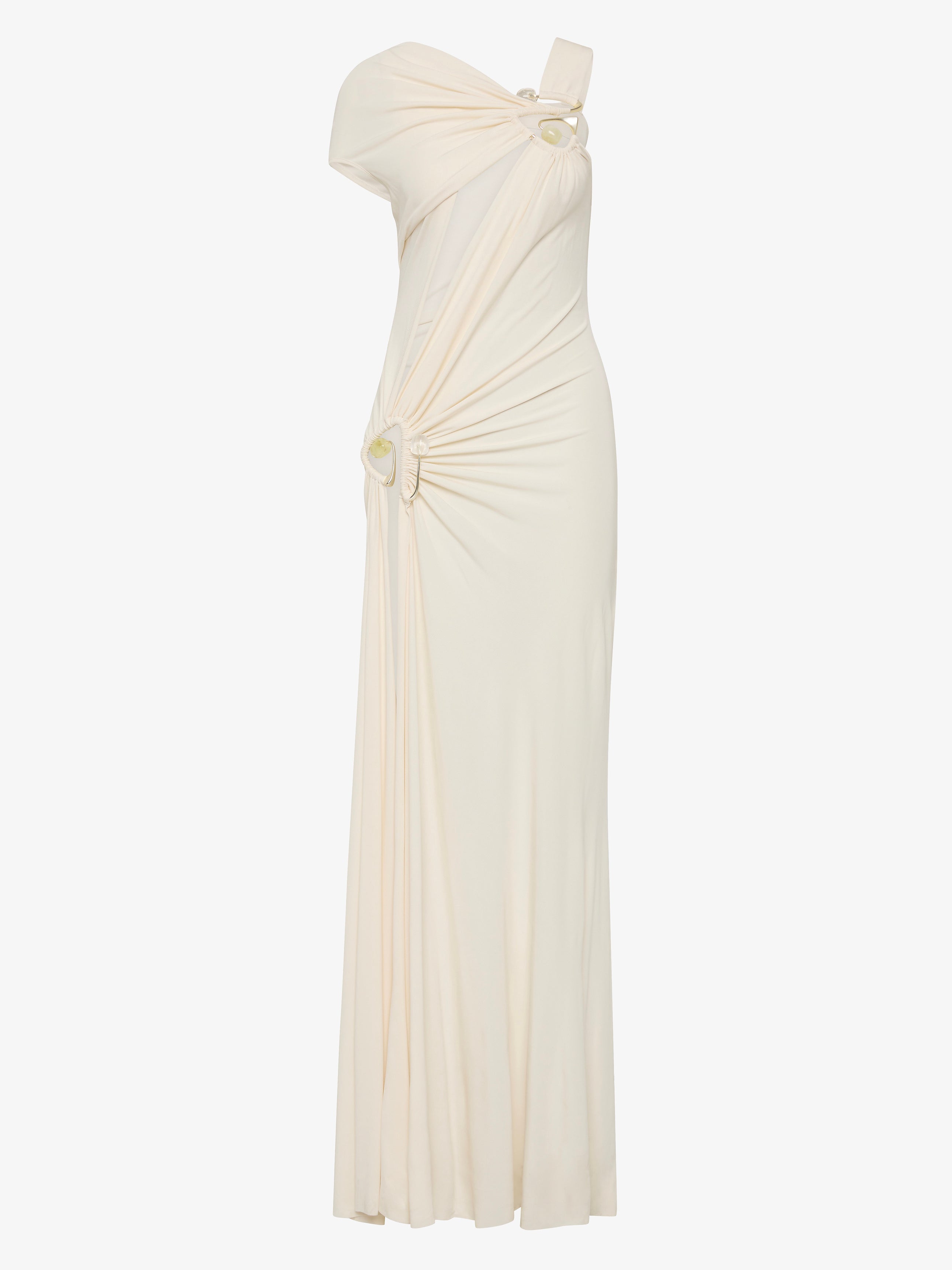 Veer Spiral Crystal Draped Jersey Dress