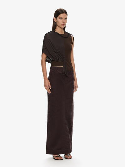 Corduroy Tailored Column Skirt
