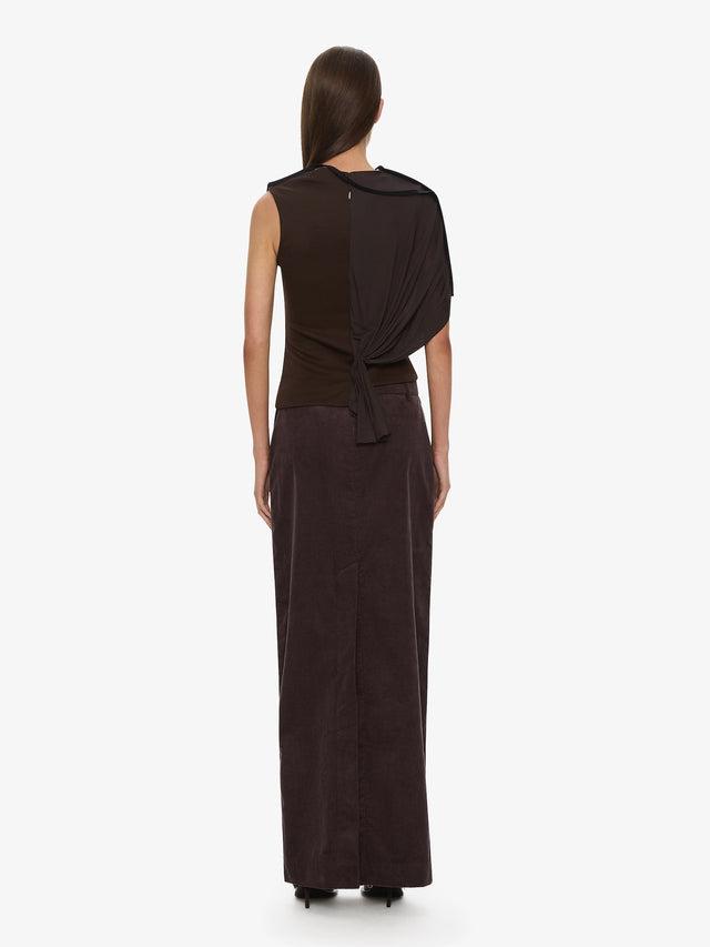 Corduroy Tailored Column Skirt