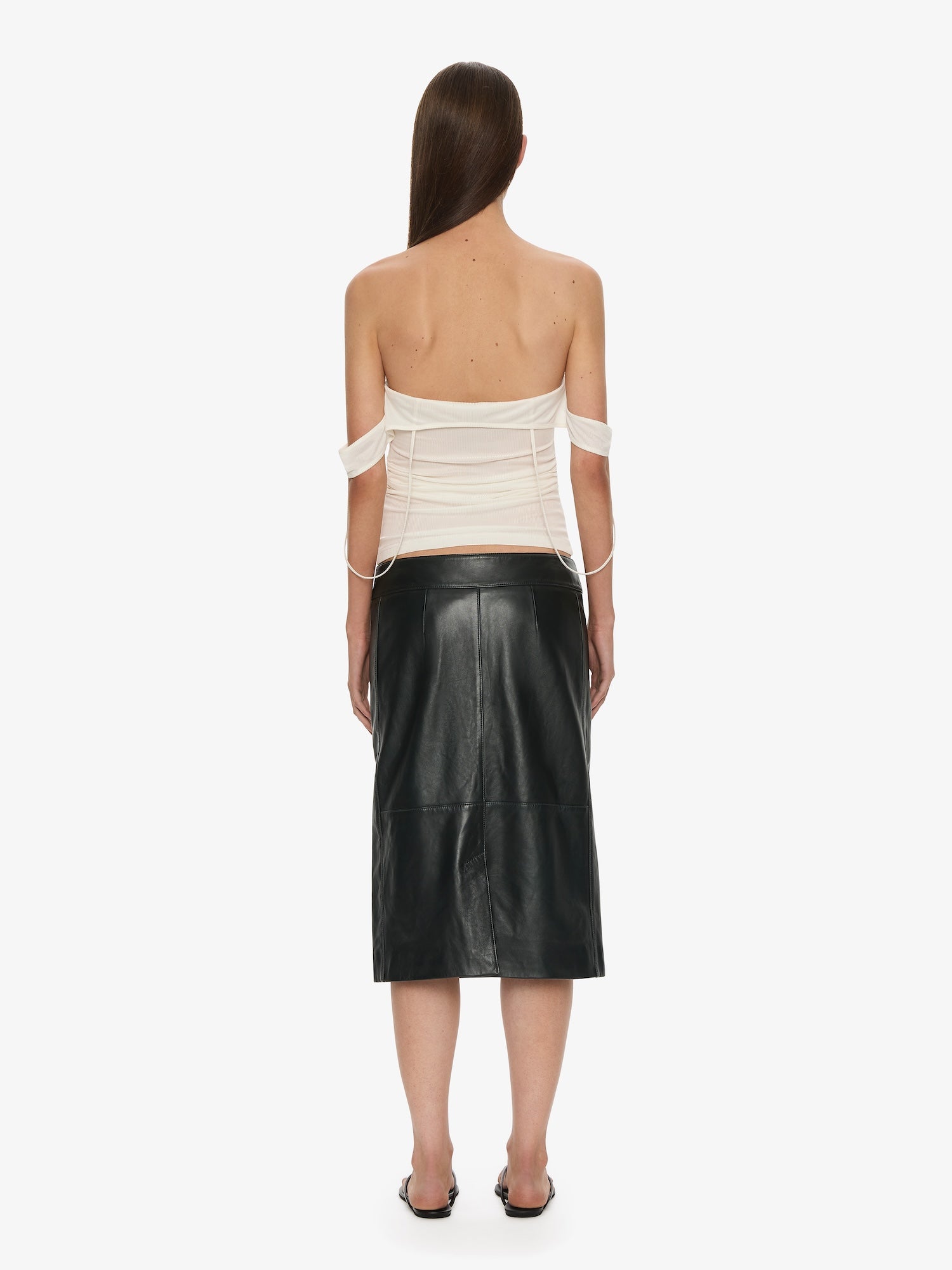 Hibiscus Embroidered Rib Foldover Cami