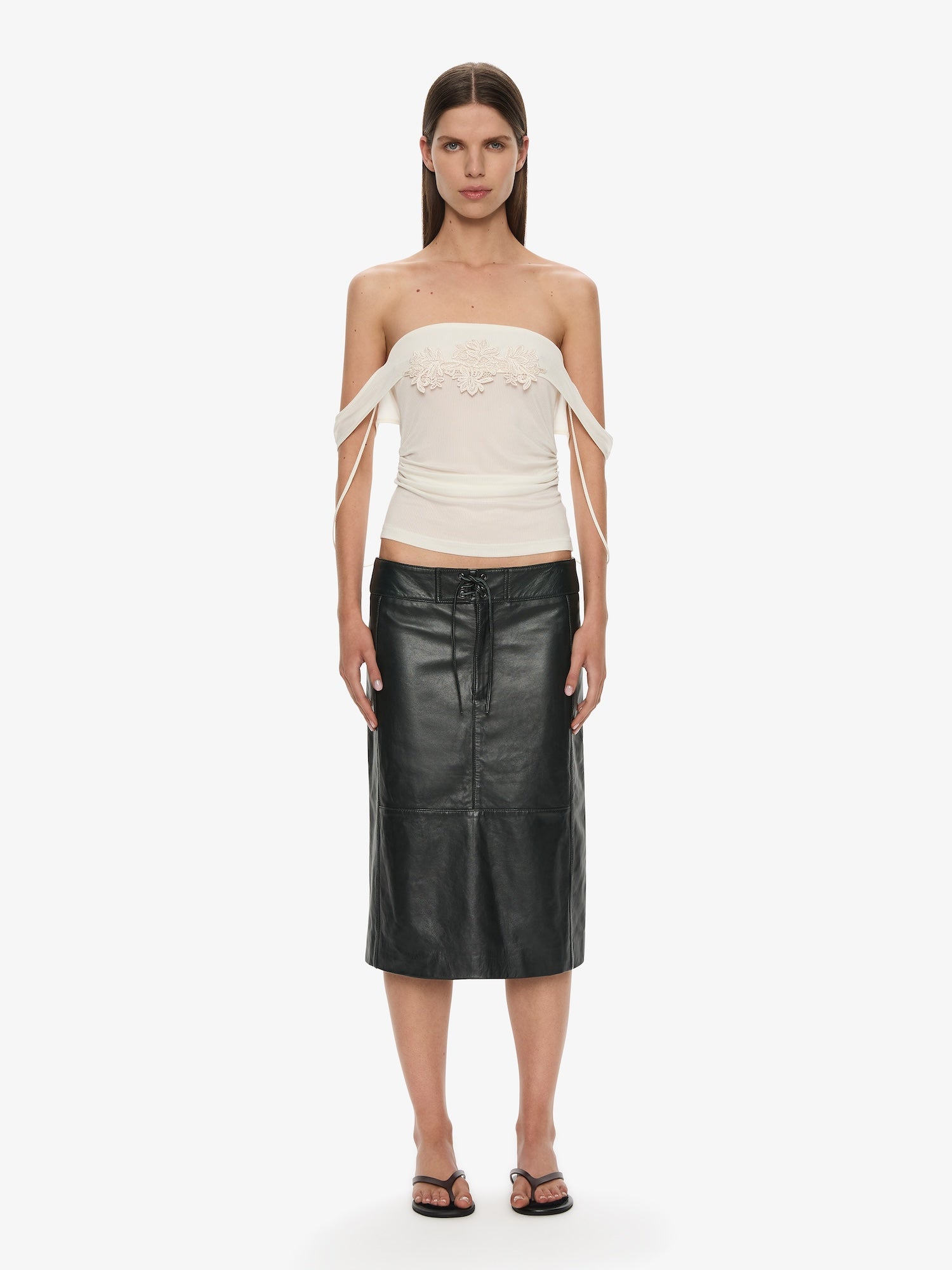 Eddie Leather Skirt
