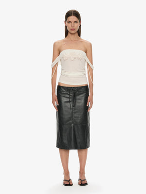 Eddie Leather Skirt