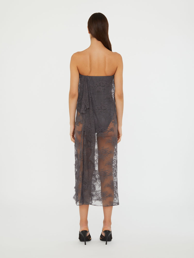 Floating Lace Strapless Dress - Image 5