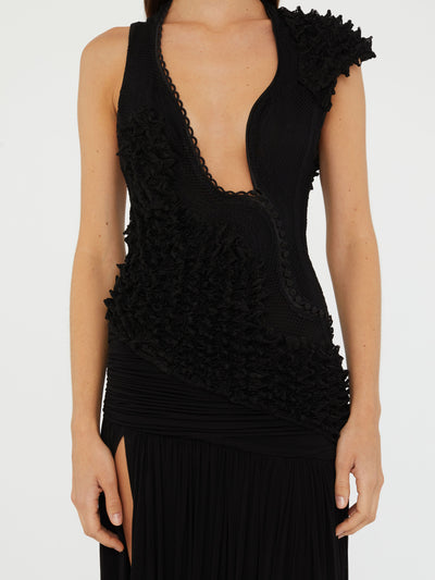 Vespertine Cutaway Lace Dress