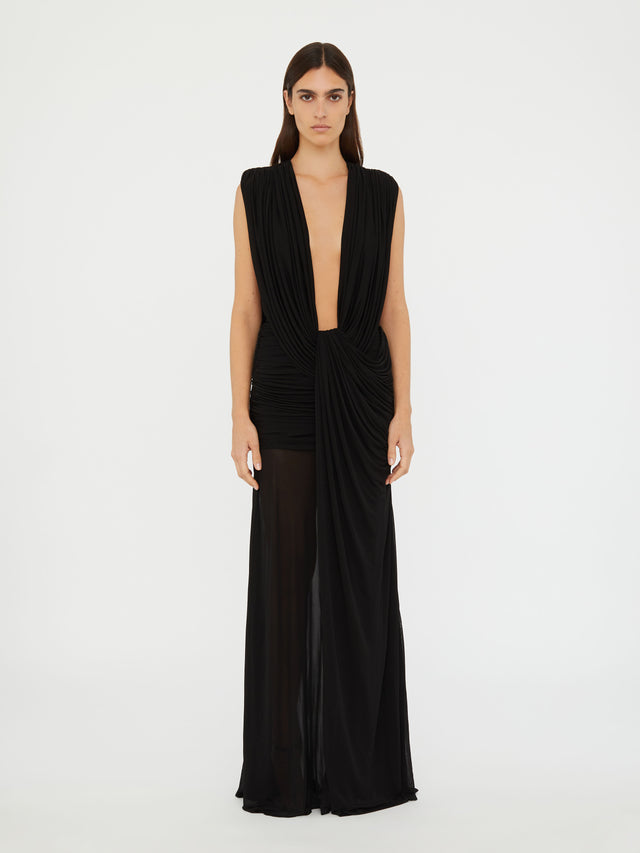 Ripple Drape Gown