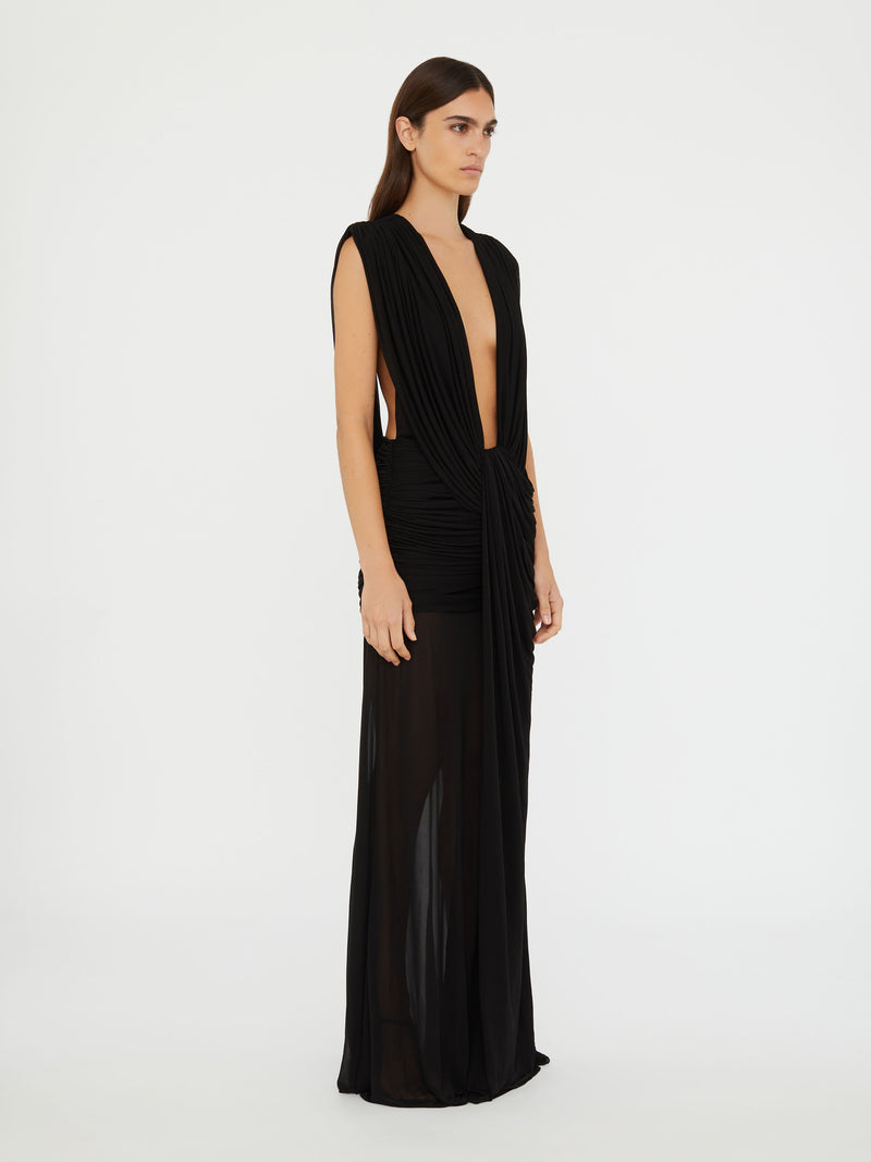 Ripple Drape Gown