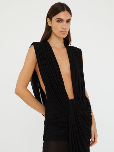 Ripple Drape Gown