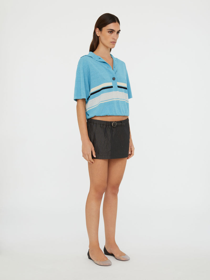 Crushed Belted Mini Skirt - Image 3