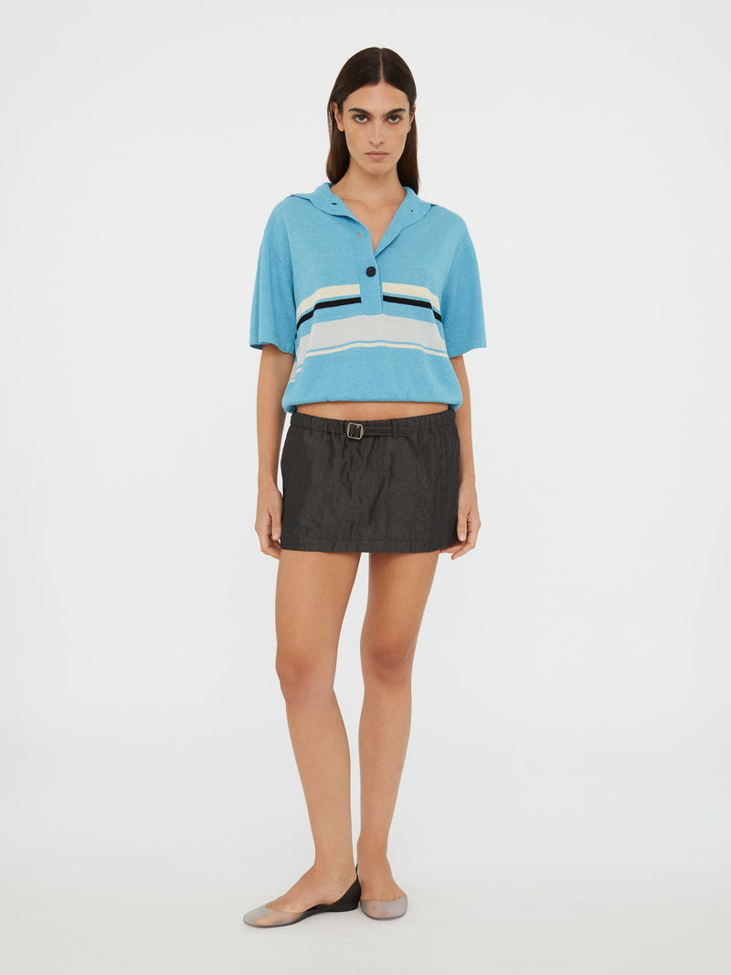Crushed Belted Mini Skirt - Image 4