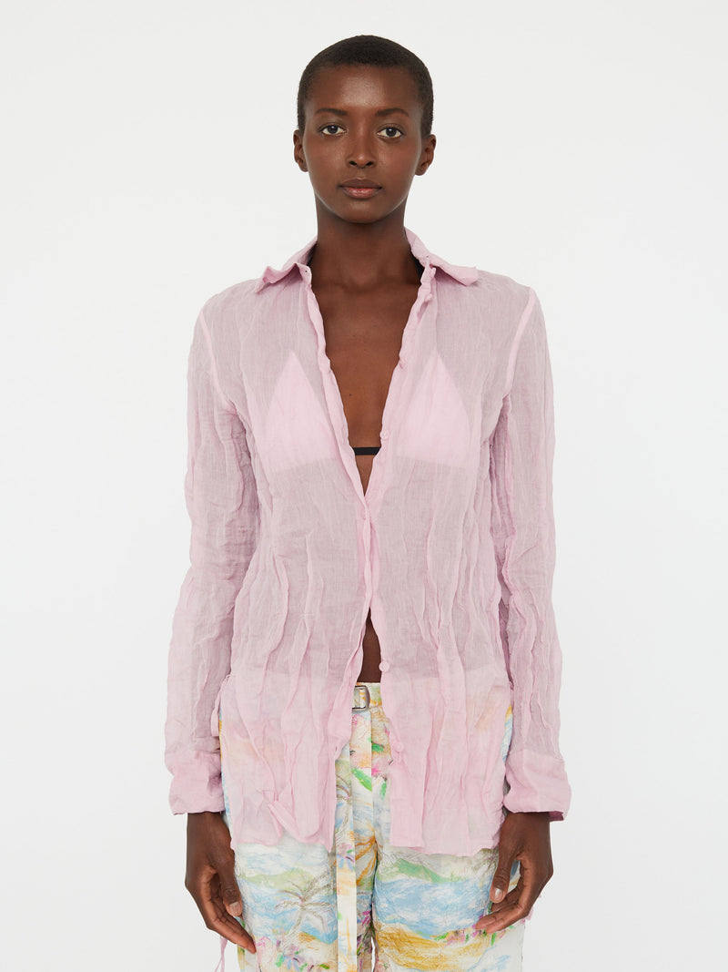 Crushed Side Tie Shirt