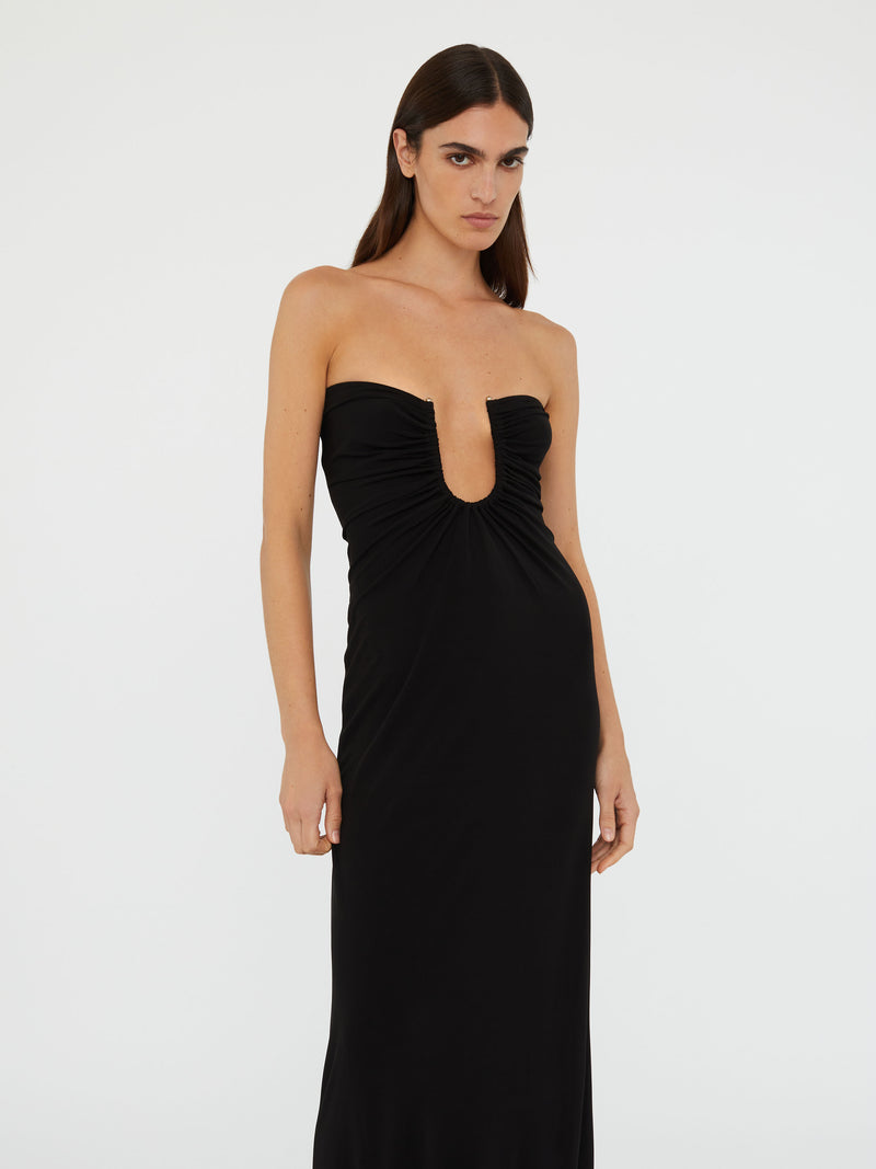 Arced Palm Strapless Dress - Image 4