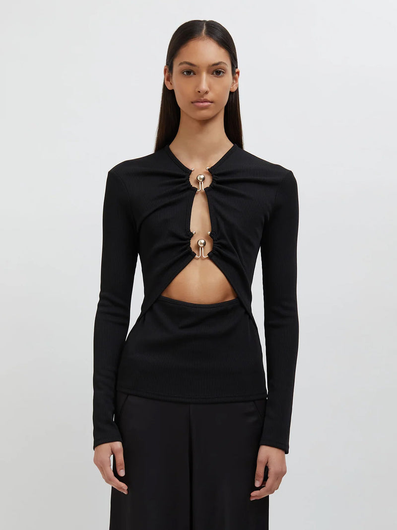 Orbit Ruched Long Sleeve Top - Image 1