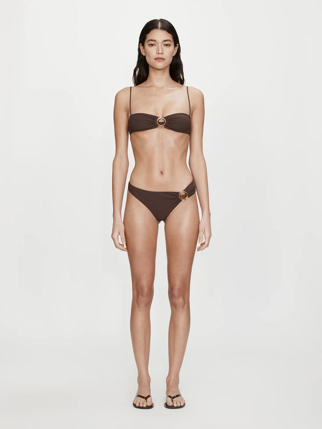Mineral Stone Side Ruched High Brief