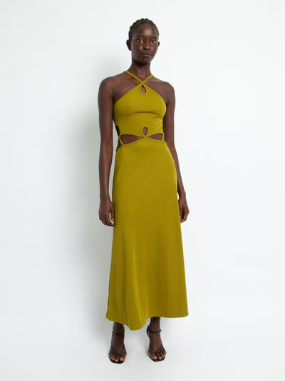 Loophole Cutaway Sleeveless Dress Lizard