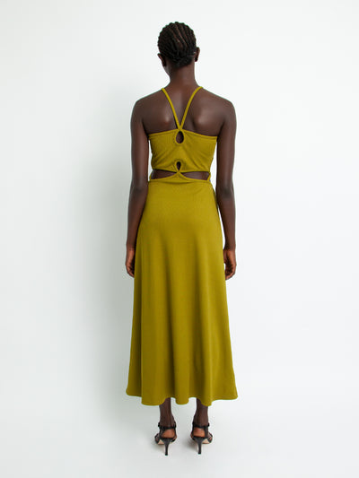 Loophole Cutaway Sleeveless Dress Lizard