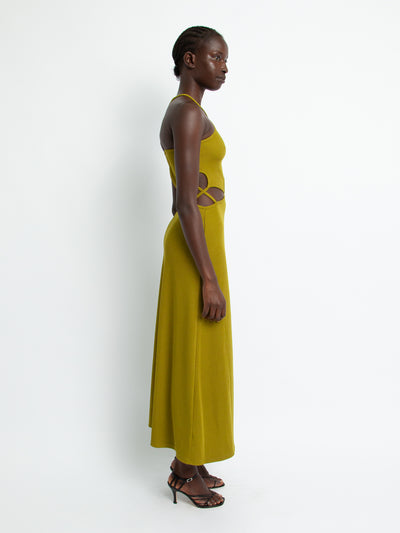 Loophole Cutaway Sleeveless Dress Lizard